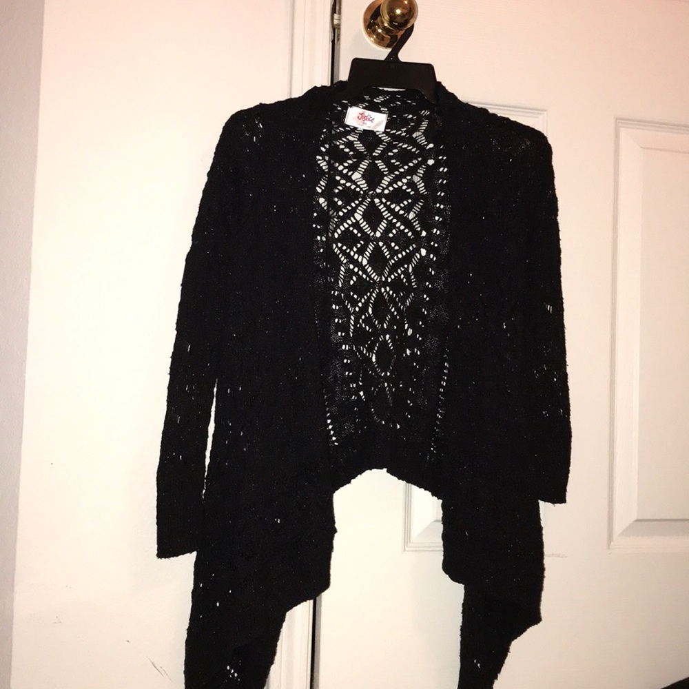 black patterned cardigan